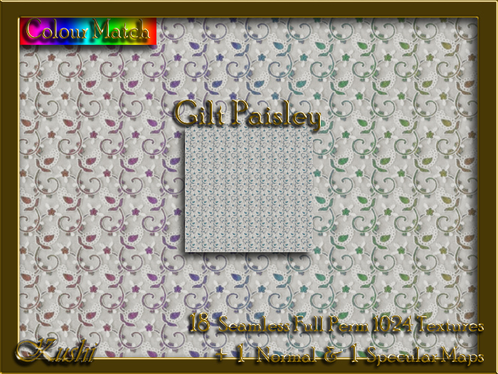 !Kushi! GiltPaisley Textures -WearToUnpack