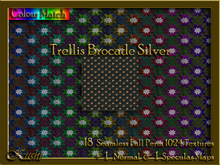 !Kushi! TrellisBrocadeSILVER Textures -WearToUnpack