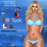 Classic Beauty Bra & Pantie Set (Blue) Applier "BOXED"