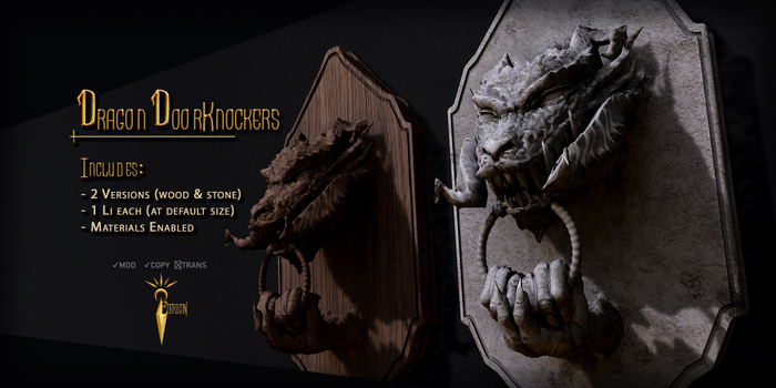 EDERIGON - Dragon DoorKnockers - (Add Me)
