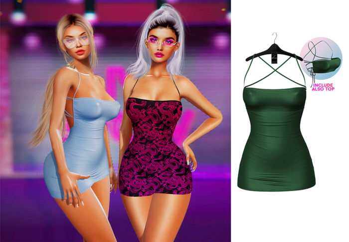 Ec.cloth - Eastside Slip Dress - Green (add it)