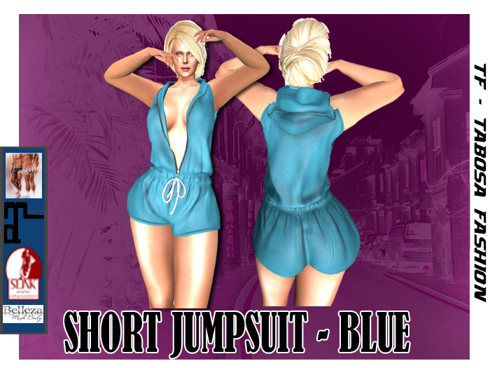 [TF] SHORT JUMPSUIT - BLUE