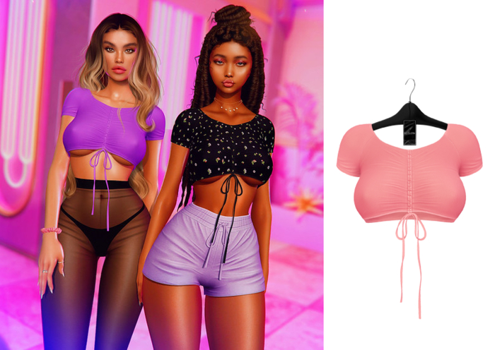 Ec.cloth - Mari Crop Top - Rose (add it)
