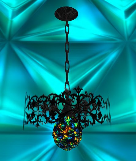 GOTHIC VICTORIAN ROUND BLACK FIRE GLASS BERLE LIGHT  boxed