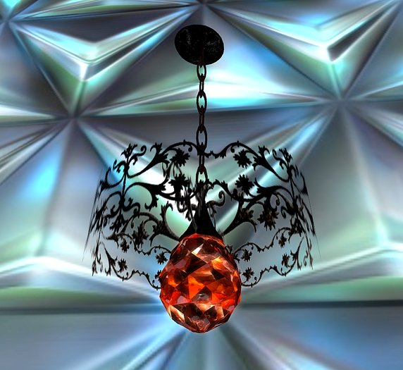 GOTHIC VICTORIAN ROUND CITRINE BERLE LIGHT boxed