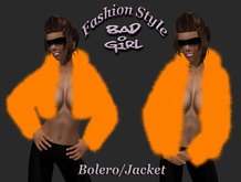 Bad Girl dicker Bolero orange/ Big fluffy Fur Bolero orange