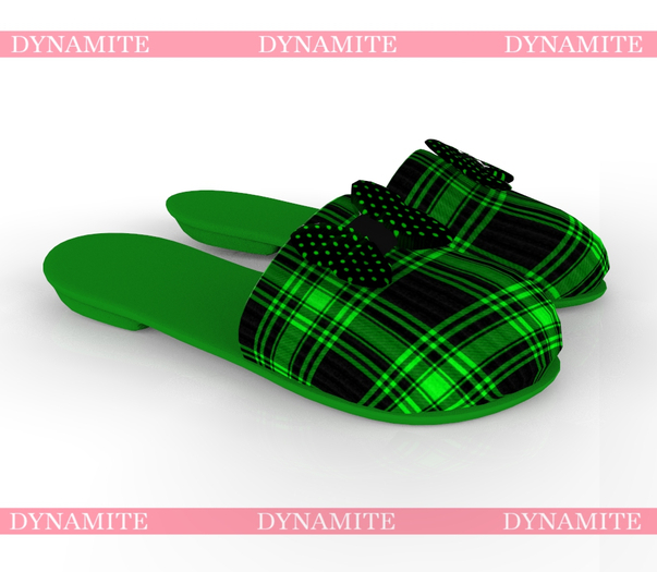 Green Christmas Home Slippers