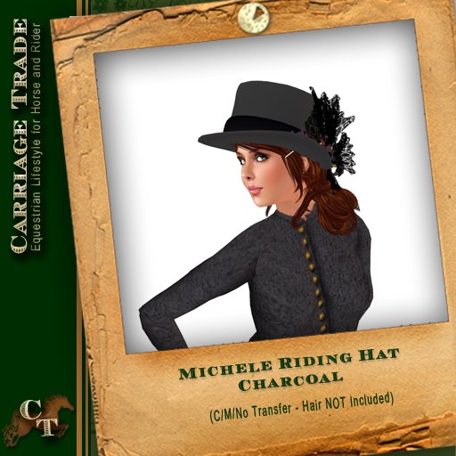 @CT@ Michele Riding Hat Charcoal