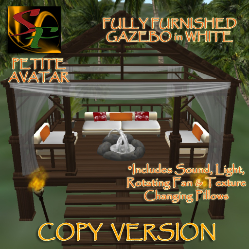 90% Off Throwback Sale - Scott's Fully Furnished PETITE Gazebo (White) - COPY Version