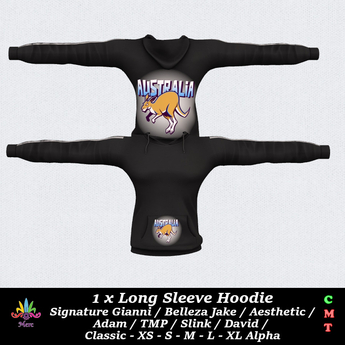 Second Life Marketplace - M - Hoodie Arm Stripped - Australia Kanga ...