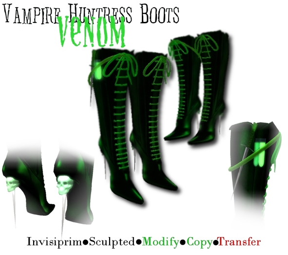 Vampire Huntress Boots: Venom