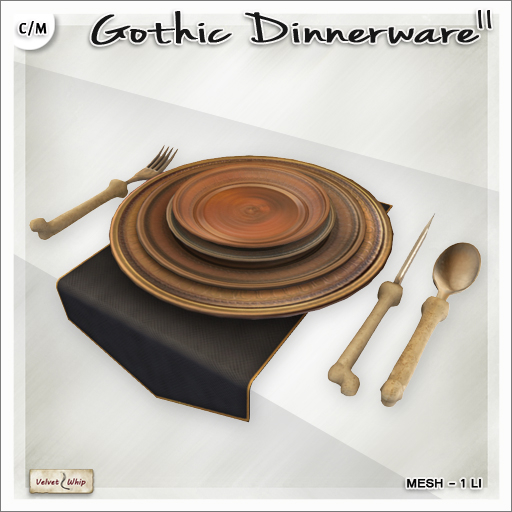 Second Life Marketplace - [V/W] Gothic Dinnerware II - Fantasy elegant ...