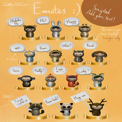 ~Tableau Vivant~ Emotes - Deer RARE