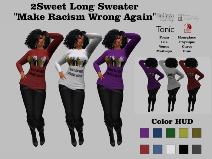 Make Racism Wrong Again Long Sweater (Boxed)