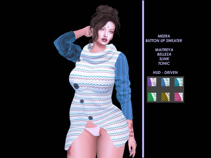 !MB! MEERA- BUTTON UP SWEATER (ADD)