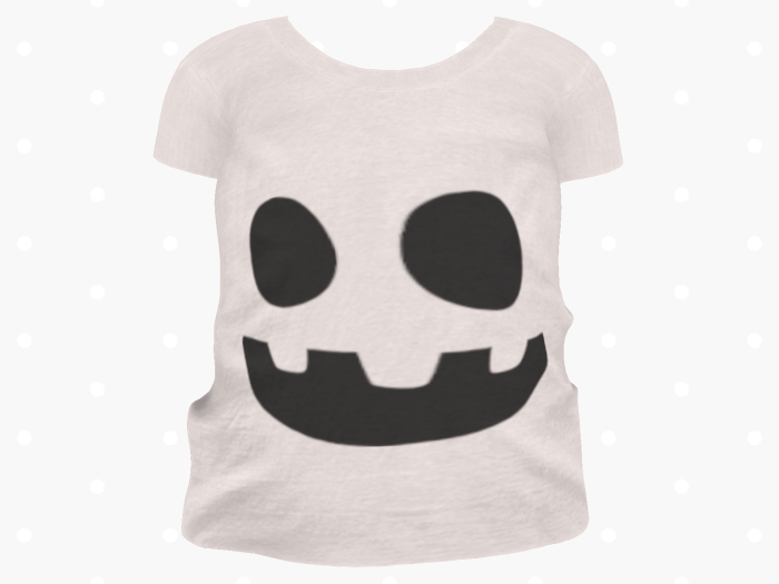 Bloom Pumpkin Face Tee (White)