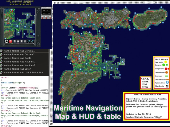 Marine navigation maps. Full Permission