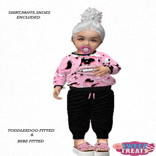 Sweet treats- Paintsplatterfit -Pink-Box