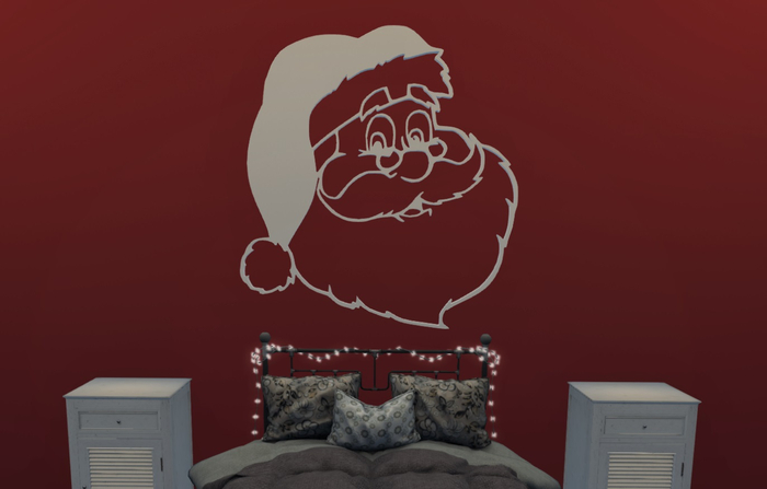 Idyllic Santa Wall Decoration (rez on ground)