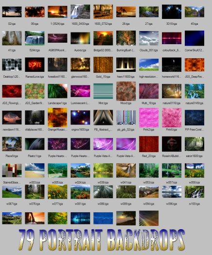 **** 79 Portrait Backdrops ****