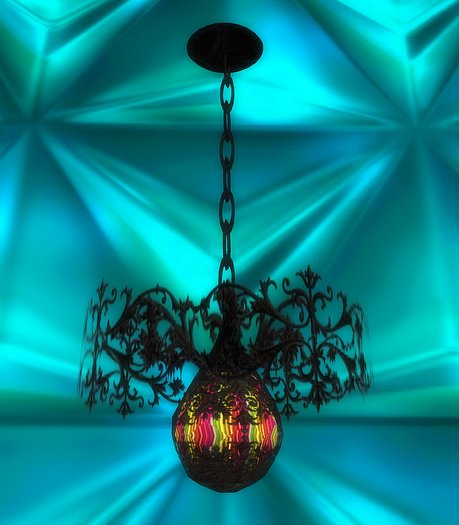 GOTHIC VICTORIAN ROUND RETRO ENCASED GLASS BERLE LIGHT  boxed