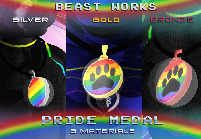 [BeastWorks] PAWSOME! Furry Pride Medal - 3 materials (Boxed)