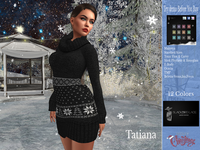 CHRISTMAS-Tatyana Dress Chrismas  By Blackbird Lace