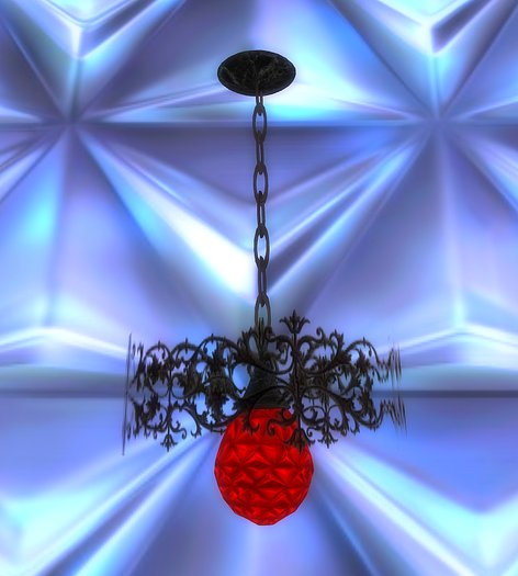 GOTHIC VICTORIAN ROUND RED BERLE LIGHT  boxed