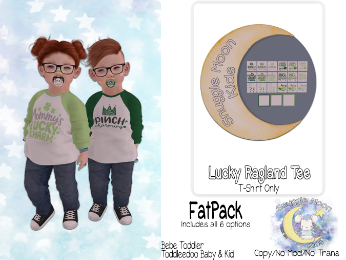 {SMK} Lucky Raglan Tees - FATPACK - [Add Me]