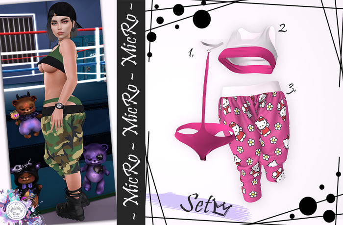 - MicRo - Fergie Set  White Pink