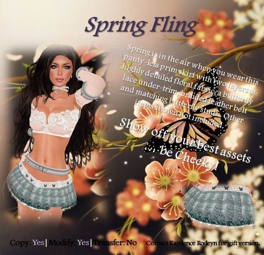 Dusty Blue Spring Fling Skirt
