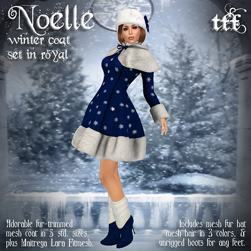 TFF Noelle Winter Coat Set in Royal