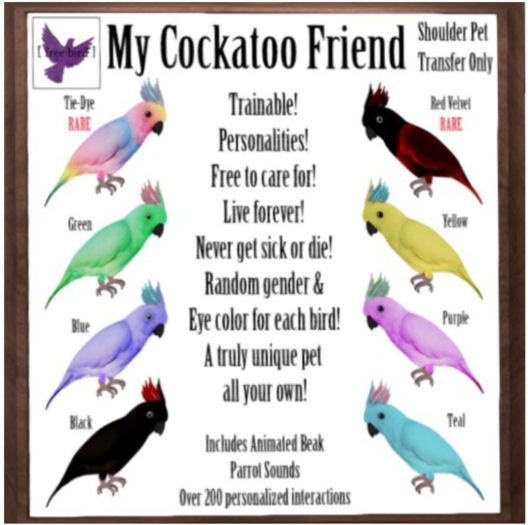 [ free bird ] My Cockatoo Friend - Blue (boxed)