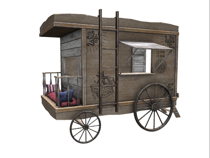 KraftWork The Traveling Bookseller . Wagon RARE