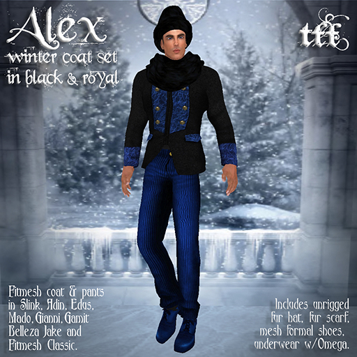 TFF Alex Winter Coat Set in Royal