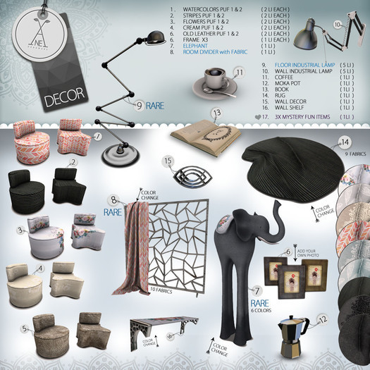 ANE SLON SET -  Old Leather Puf