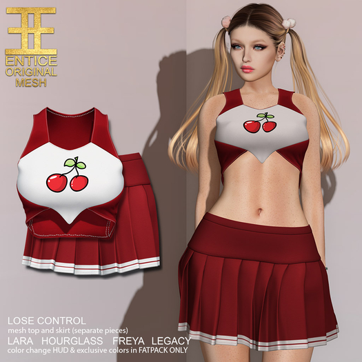 Entice - Lose Control Outfit - Graphic - Cherry