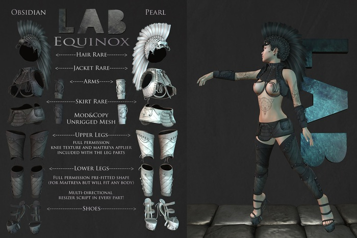 [LAB737] Equinox Upper Legs Obsidian