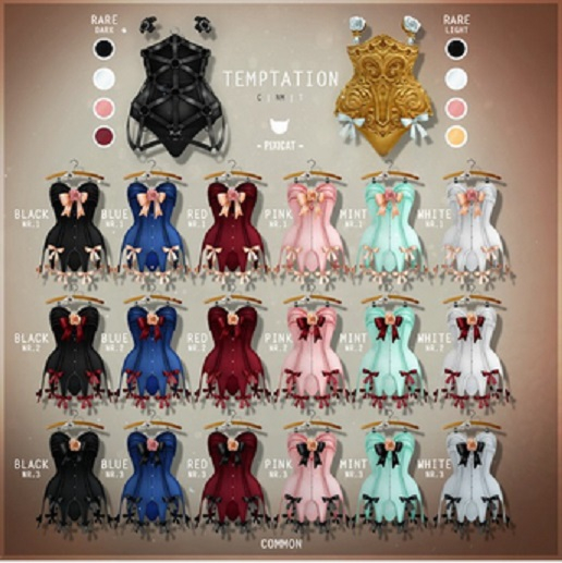 -Pixicat- Temptation.Corset - Mint nr.1 (m)