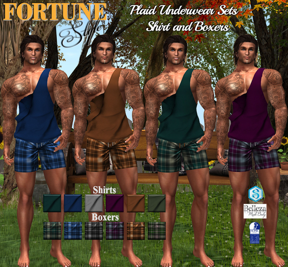 Fortune Plaid Underwear Set