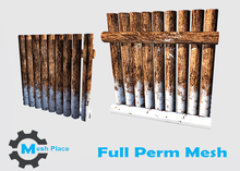 Mesh Place - Snowy Log Fence - Full Perm Mesh
