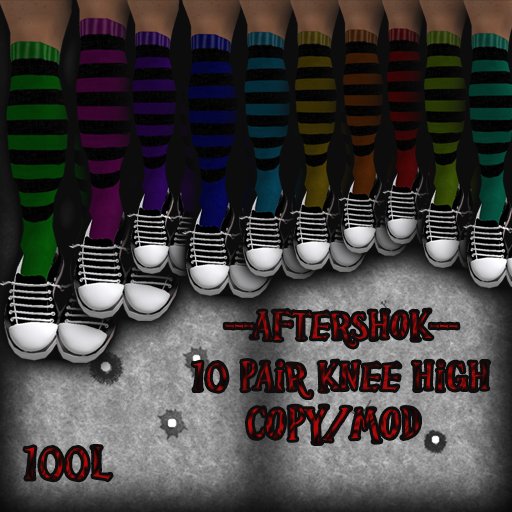 Aftershok striped socks
