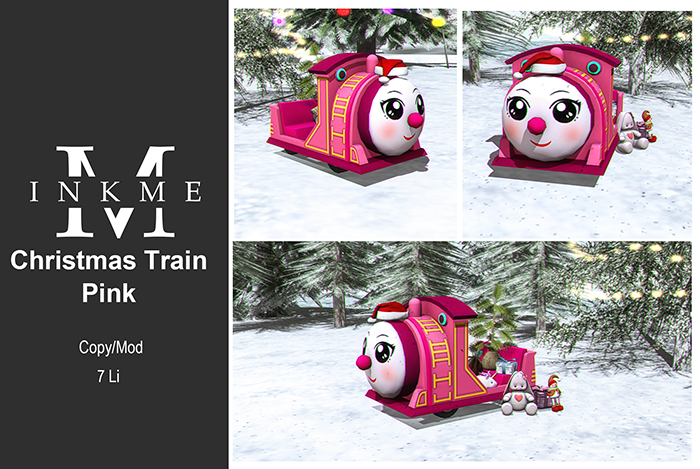 :: InkMe:: Christmas Train -Pink
