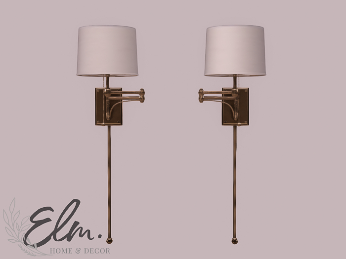 Elm. Magnolia Sconces - White