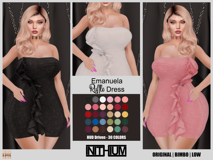 [hh] Emanuela Ruffle Dress [INITHIUM] KUPRA