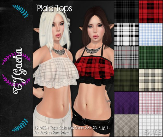 [ SAKIDE ] Plaid Top Purple