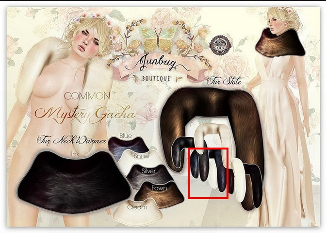 *{Junbug}* Fur Stole [Silver] - XS