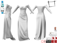 Dae Obj FBX For Women's Side Slit Off Shoulder Gown Slink, Maitreya, Belleza, Tonic, Ocacin Standard