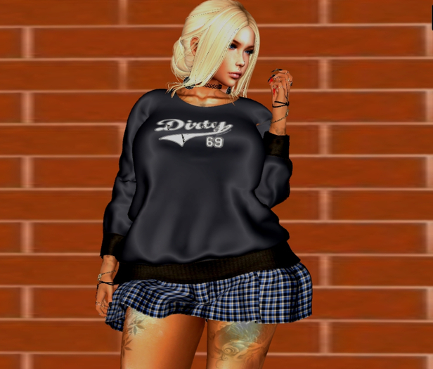 {Hellens} DEMO Daddy's Sexy Girl Outfit Sweater & Skirt Samanthi Maitreya Hourglass Physique Isis Venus Freya eBody