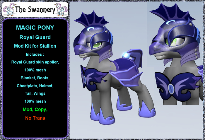 Magik Pony Stallion  - Royal Night Guard Mod kit